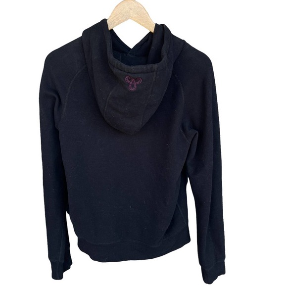 TNA Aritzia Sweater Adult Medium Black Purple Baltic Spiro Embroidered Hoodie - Picture 2 of 7
